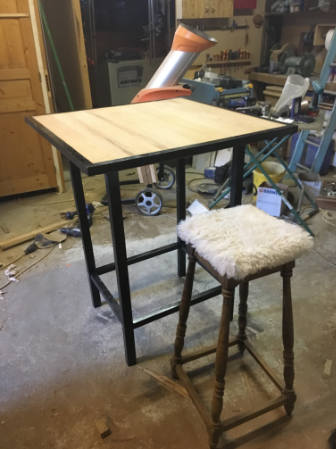 table en chêne d'ancien fût