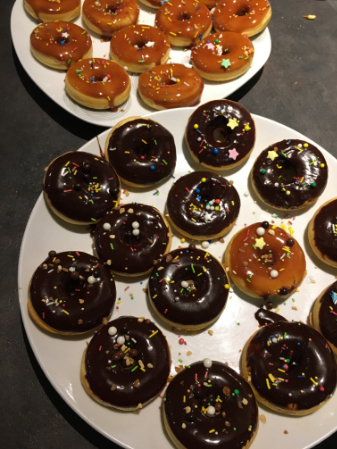 Donuts chocolat et caramel